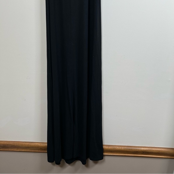 Maxi Dress Cozy Co Black Spaghetti Strap Button Neck NWT Knit Casual Size S 2-4 - Picture 6 of 10